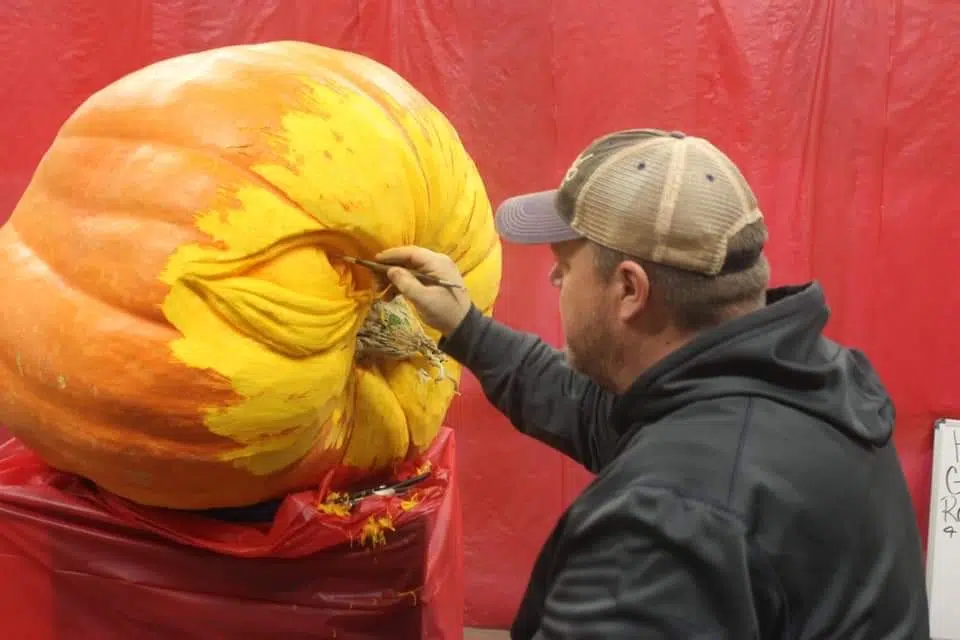 300-Pound Pumpkin Carved at Ecumenical Home