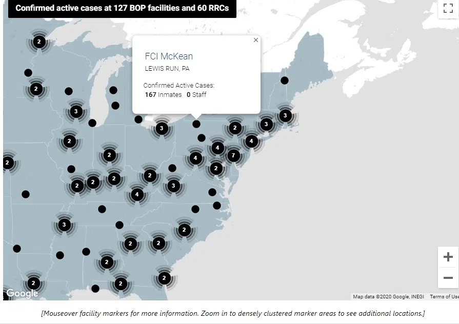 16 More COVID Cases at FCI-McKean