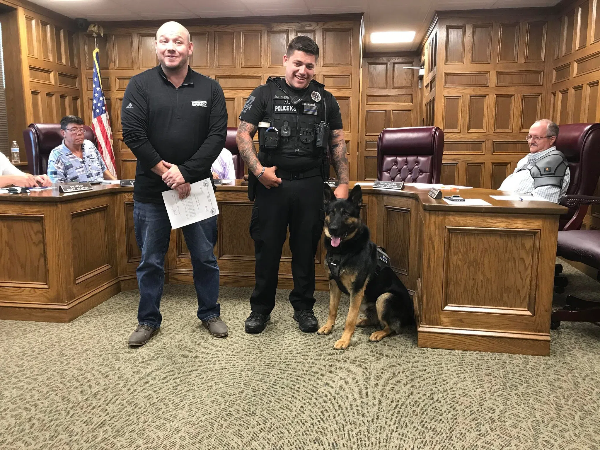 K9 Duke Sworn in to Bradford Police Dept.