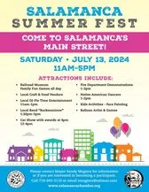 Salamanca PD Says Main St is Closed for Summer Fest Saturday