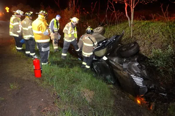 Bradford Township Fire Dept Responds to Rollover on Minard Run Hill