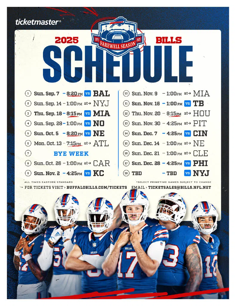 2025 Buffalo Bills Schedule