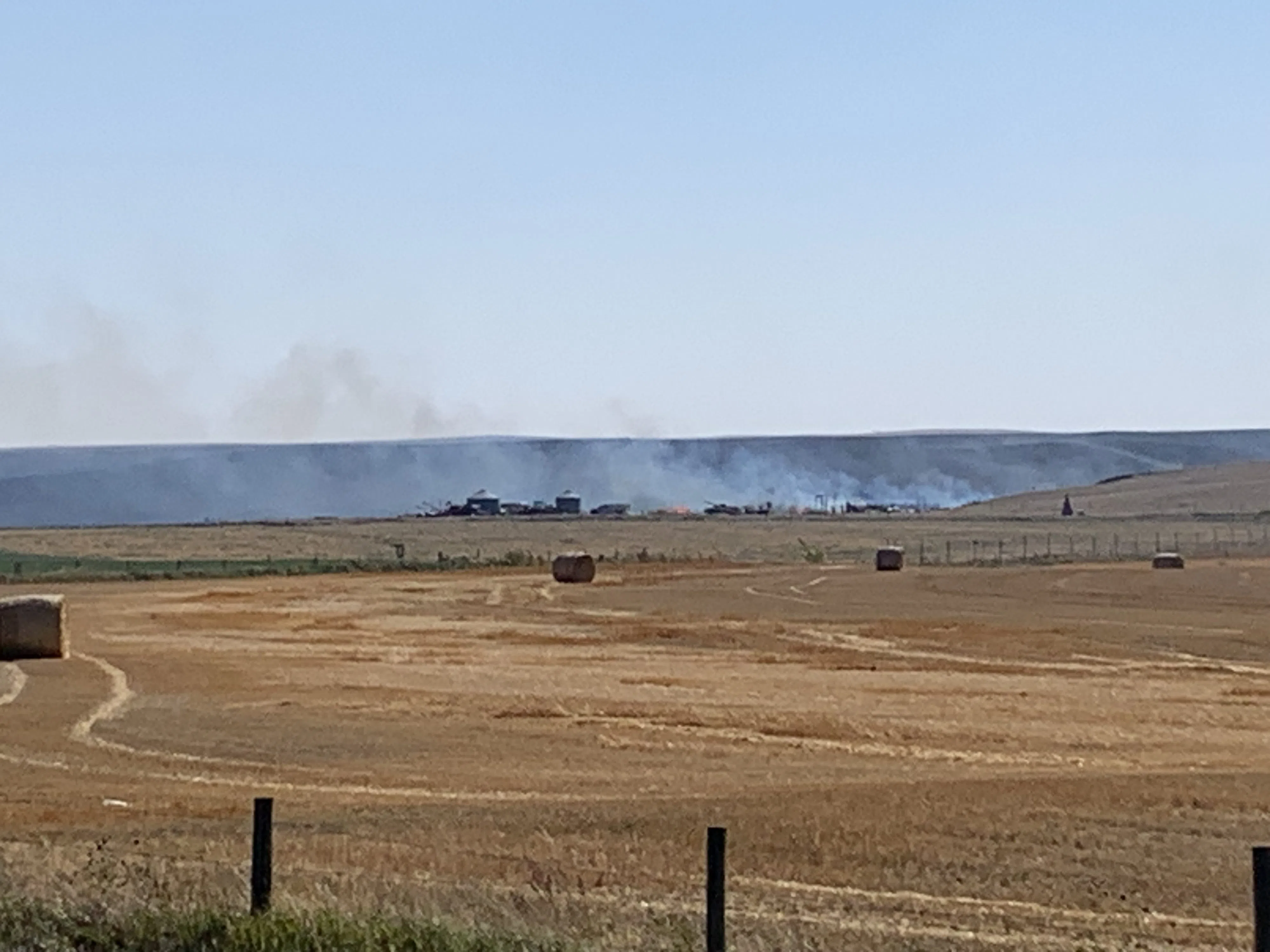 Wildfire east of Dunmore on Sept. 21, 2025. Cam Clark/CHAT News