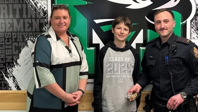 Medicine Hat High School student recognized for response during medicine emergency at the school