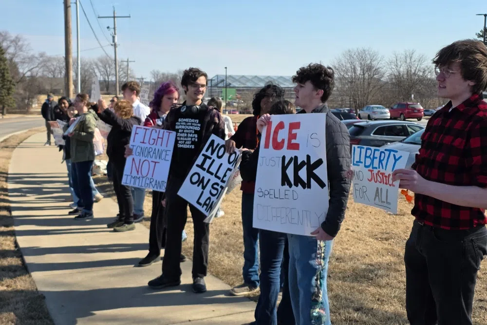 Dunlap High School students protest immigration enforcement efforts