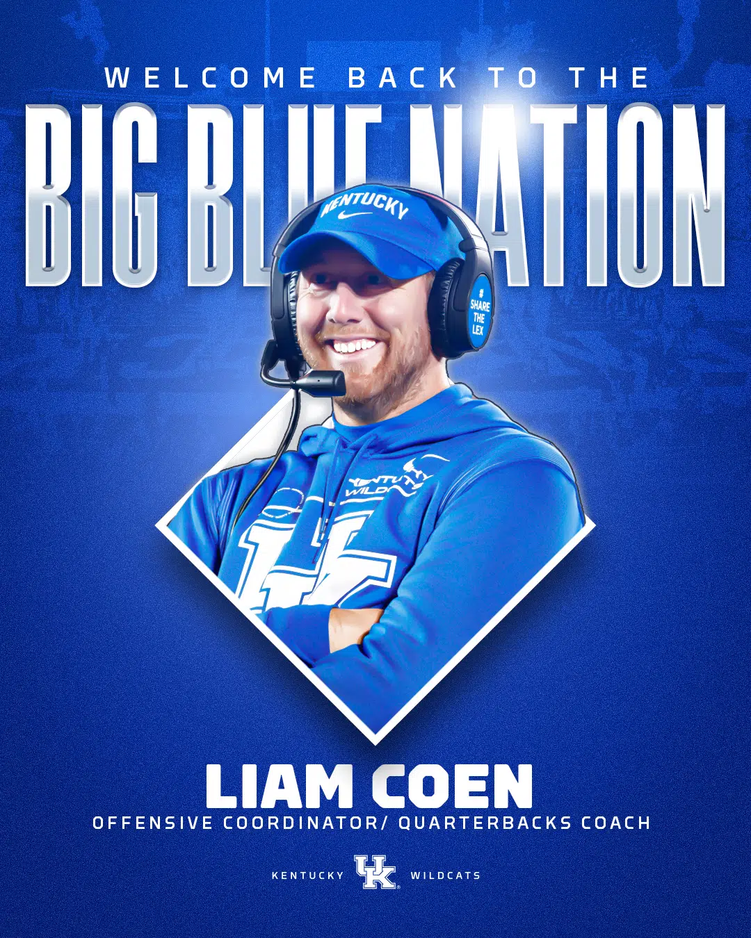 Liam Coen Returns as UK's Offensive Coordinator/Quarterbacks Coach