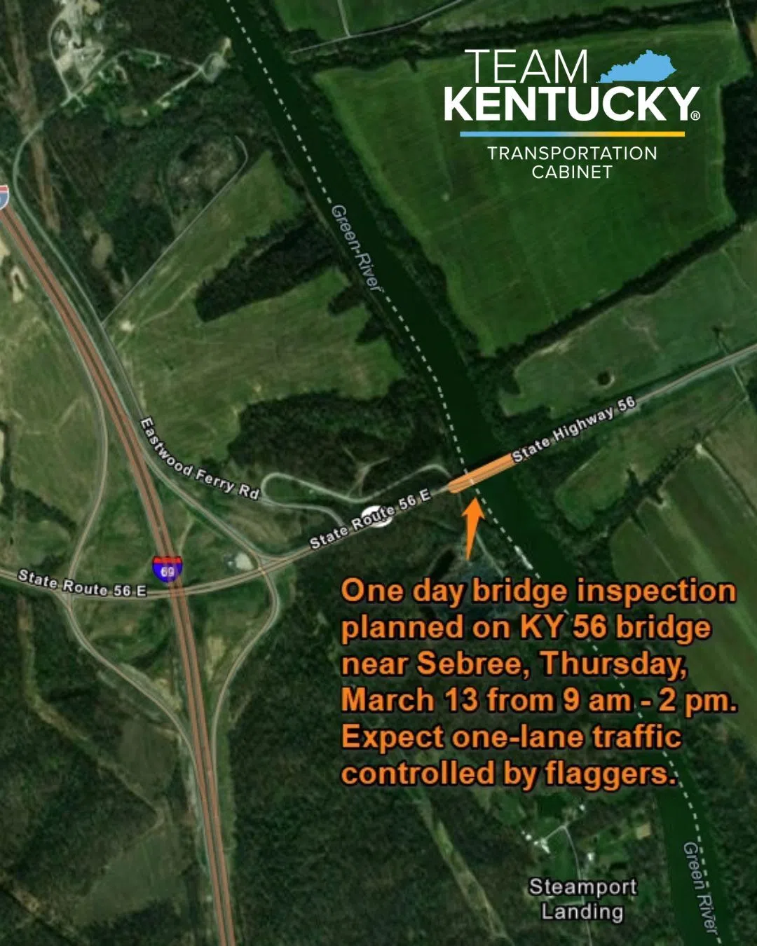 Inspection of Green River Bridge near Sebree Planned for Next Week