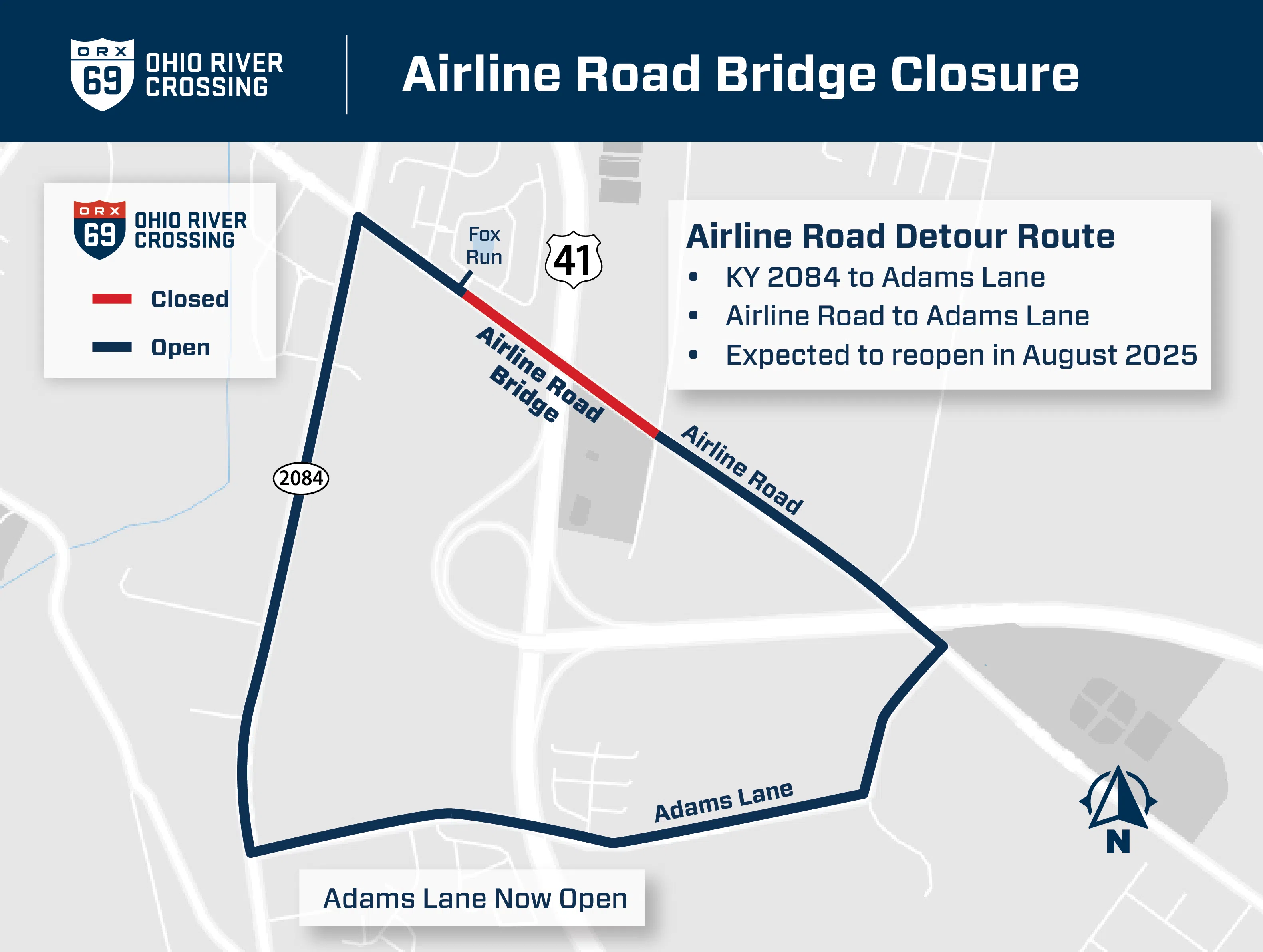 Adams Lane Bridge Scheduled to Reopen