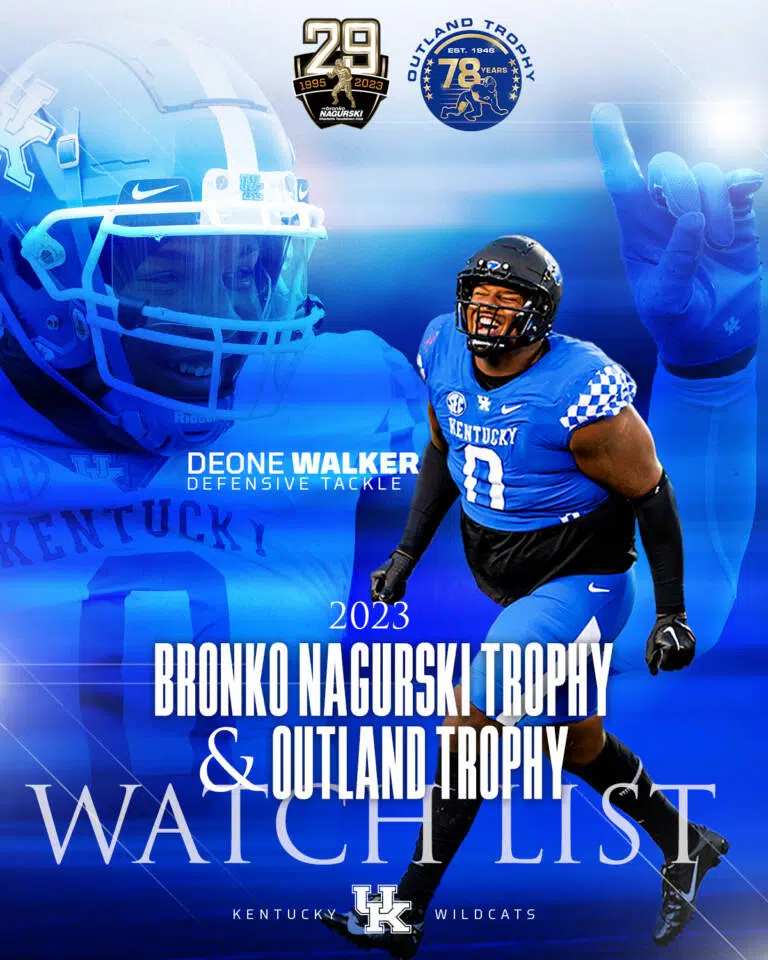 Deone Walker on Bronko Nagurski Trophy and Outland Trophy Watch Lists