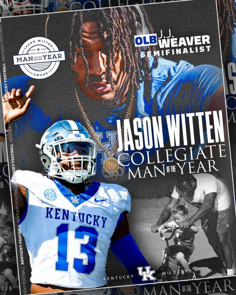 Kentucky's J.J. Weaver Named Semifinalist for Jason Witten Collegiate Man of the Year Award