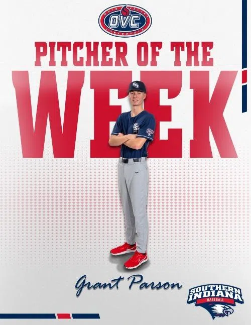 Parson named OVC Pitcher of the Week