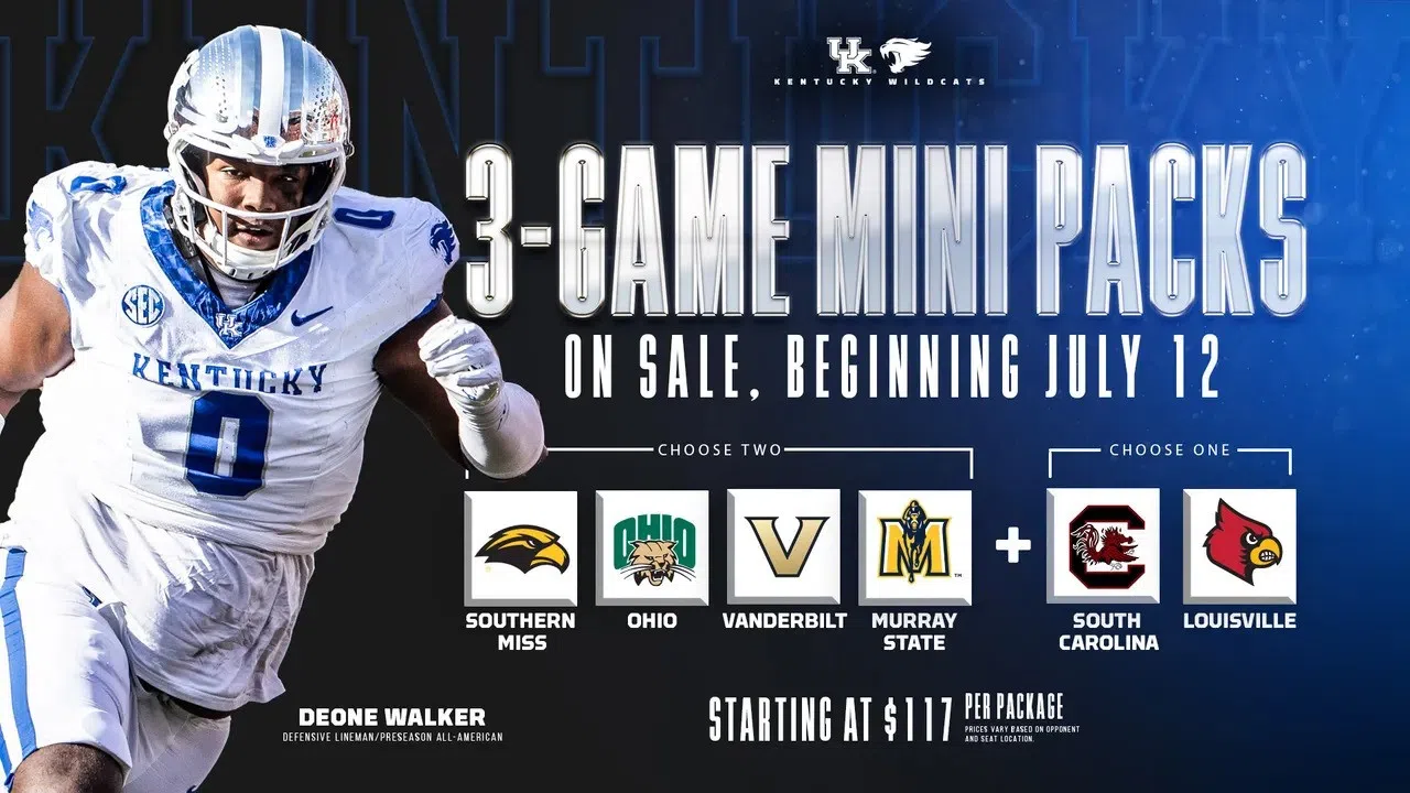 Kentucky Football Mini-Packs, Single-Game Tickets On-Sale Dates Announced