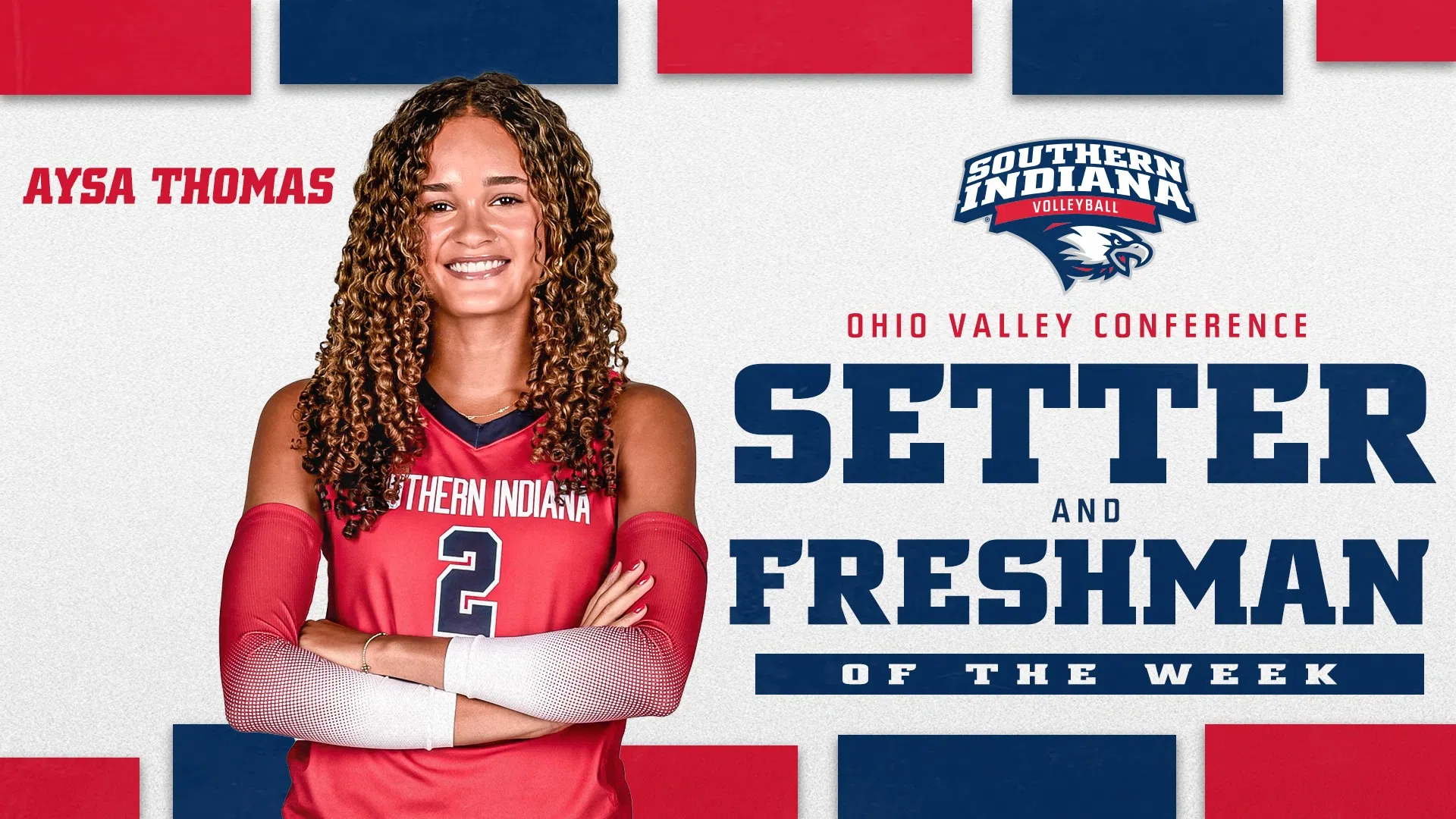 USI Freshman Volleyball Player Earns Freshman and Setter of the Week
