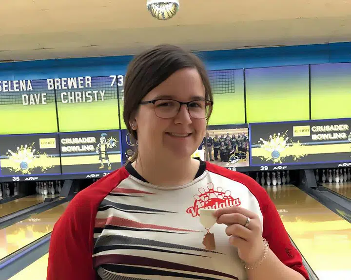 Lady Vandals Bowler Madison Ferguson competing at the State Tournament beginning on Friday