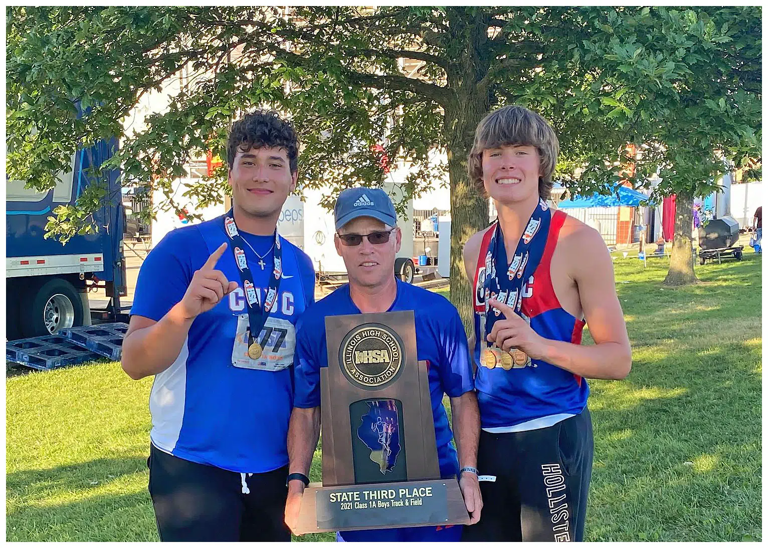 CHBC's Robertson and Lucas Claim Individual State Track Titles; CHBC Ties for 3rd Place as Team