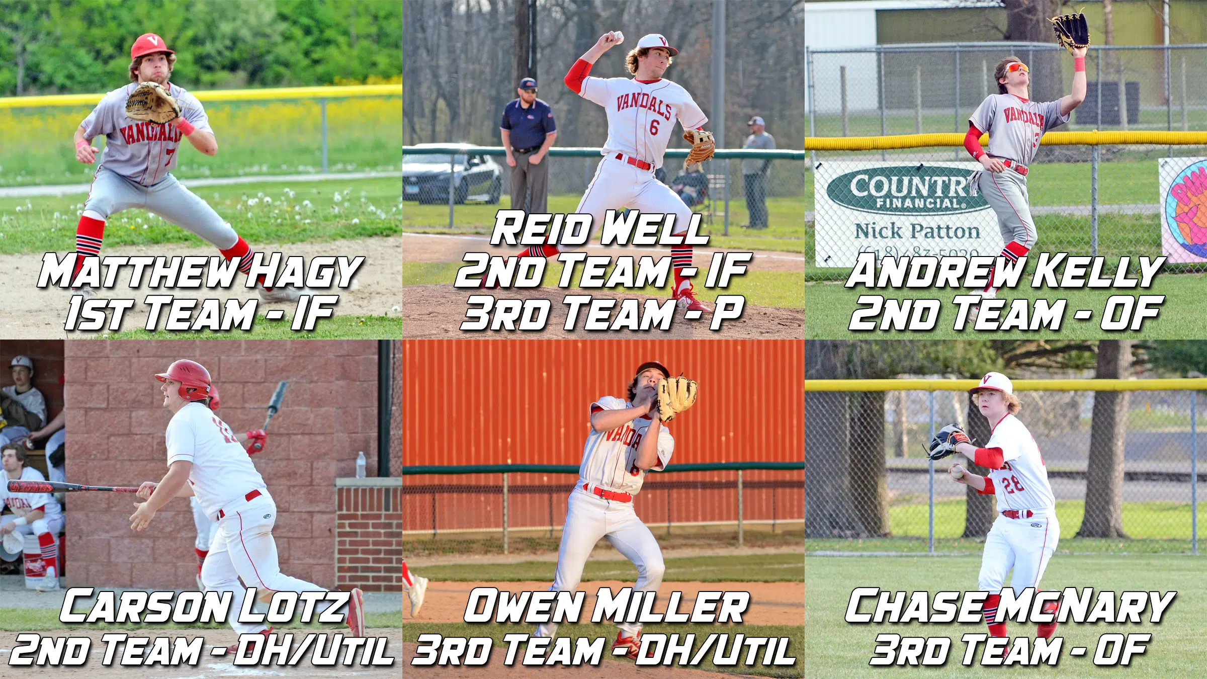 Six Vandals named All-SCC Baseball Team