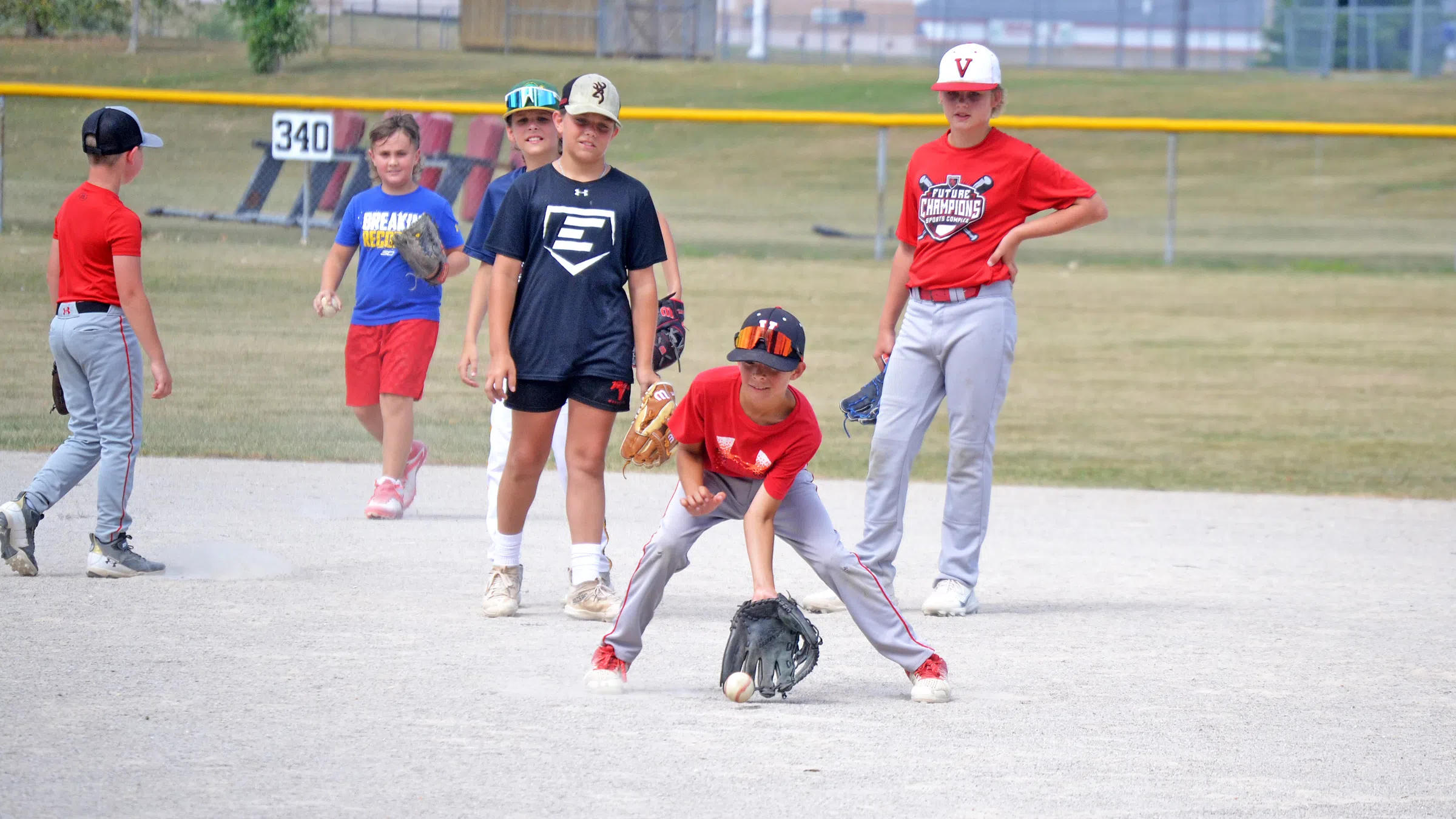 Junior High Baseball practice is underway