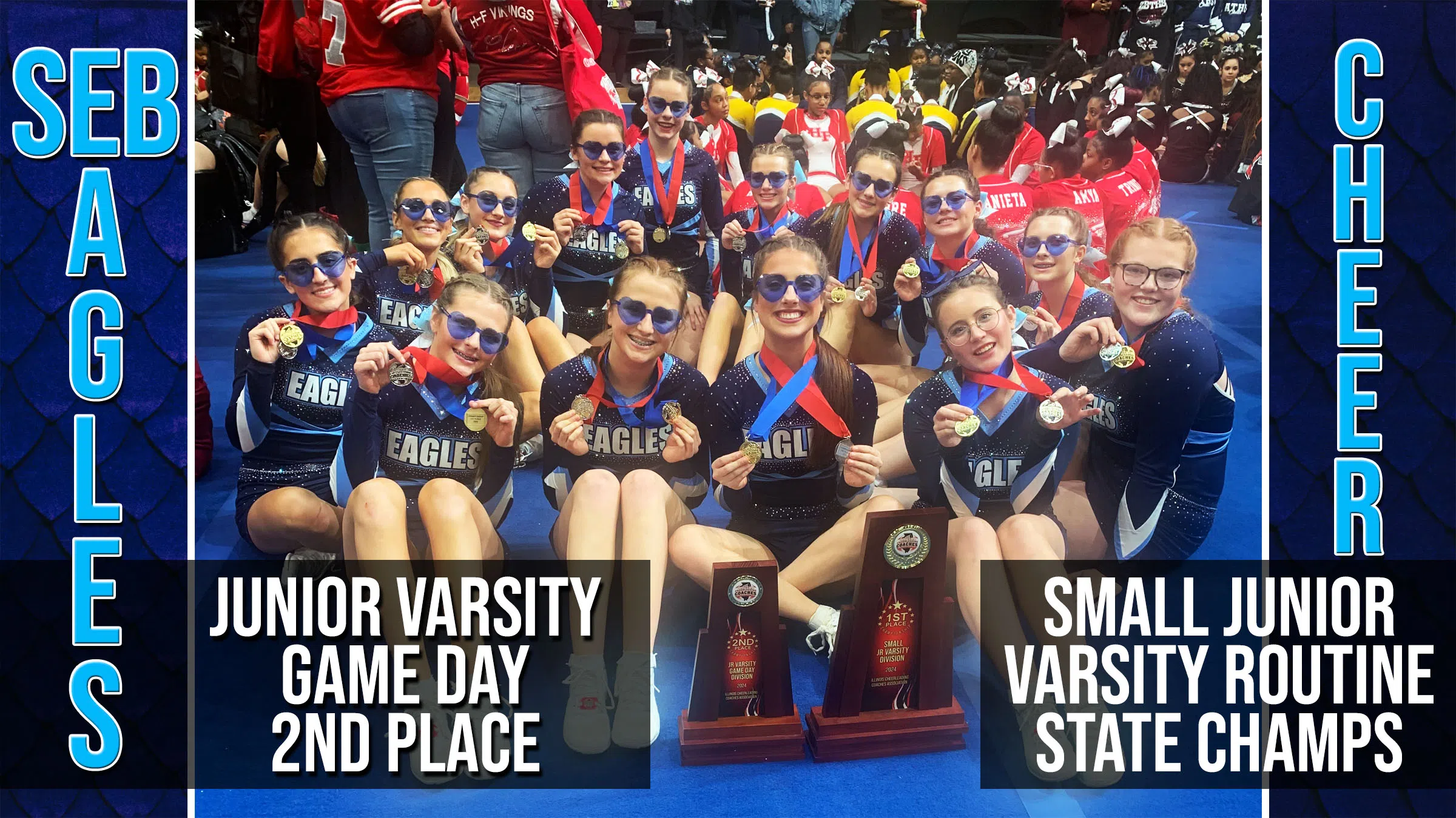 SEB Cheer Claims One State Title, One RunnerUp Finish at ICCA State