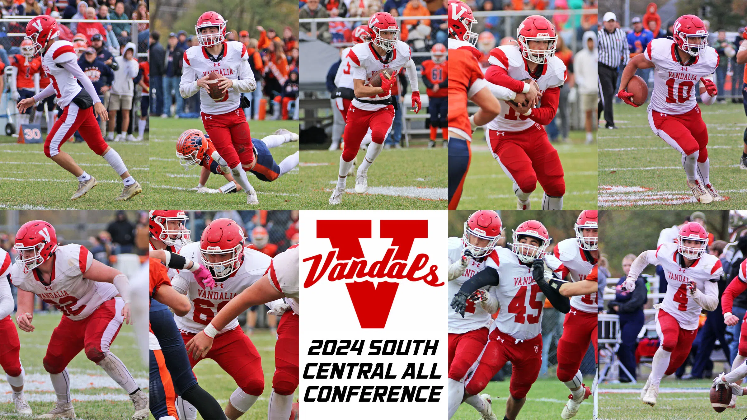 Nine Vandals Named to South Central All Conference Football Team