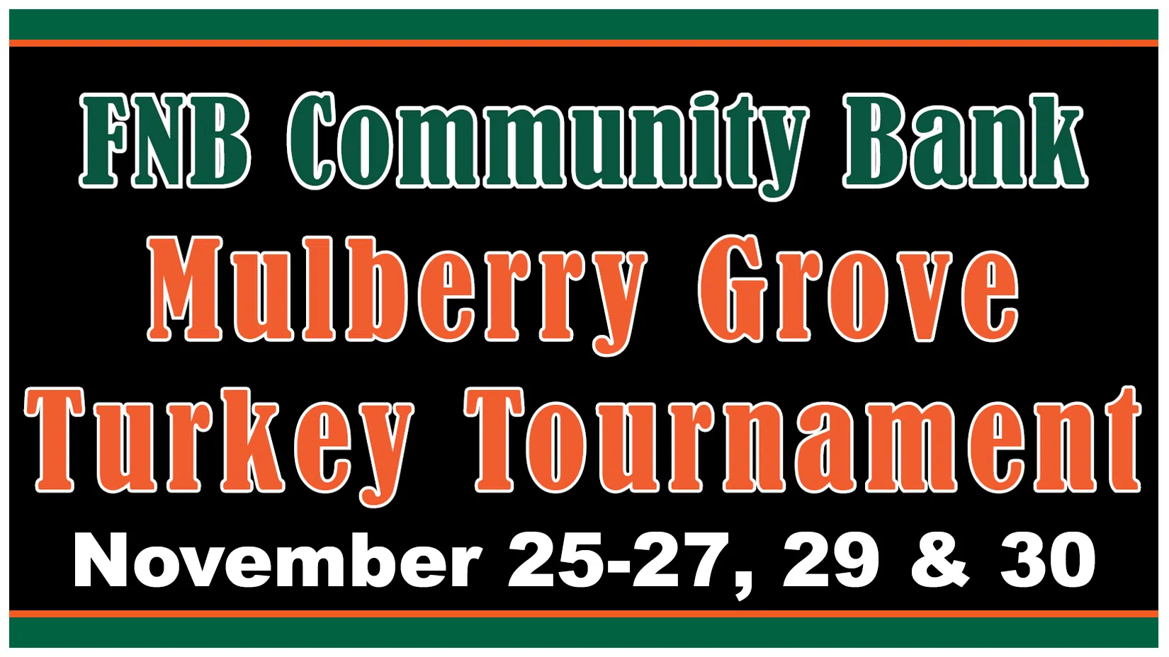 Saturday Schedule Set for Place Games at Mulberry Grove Thanksgiving Tournament