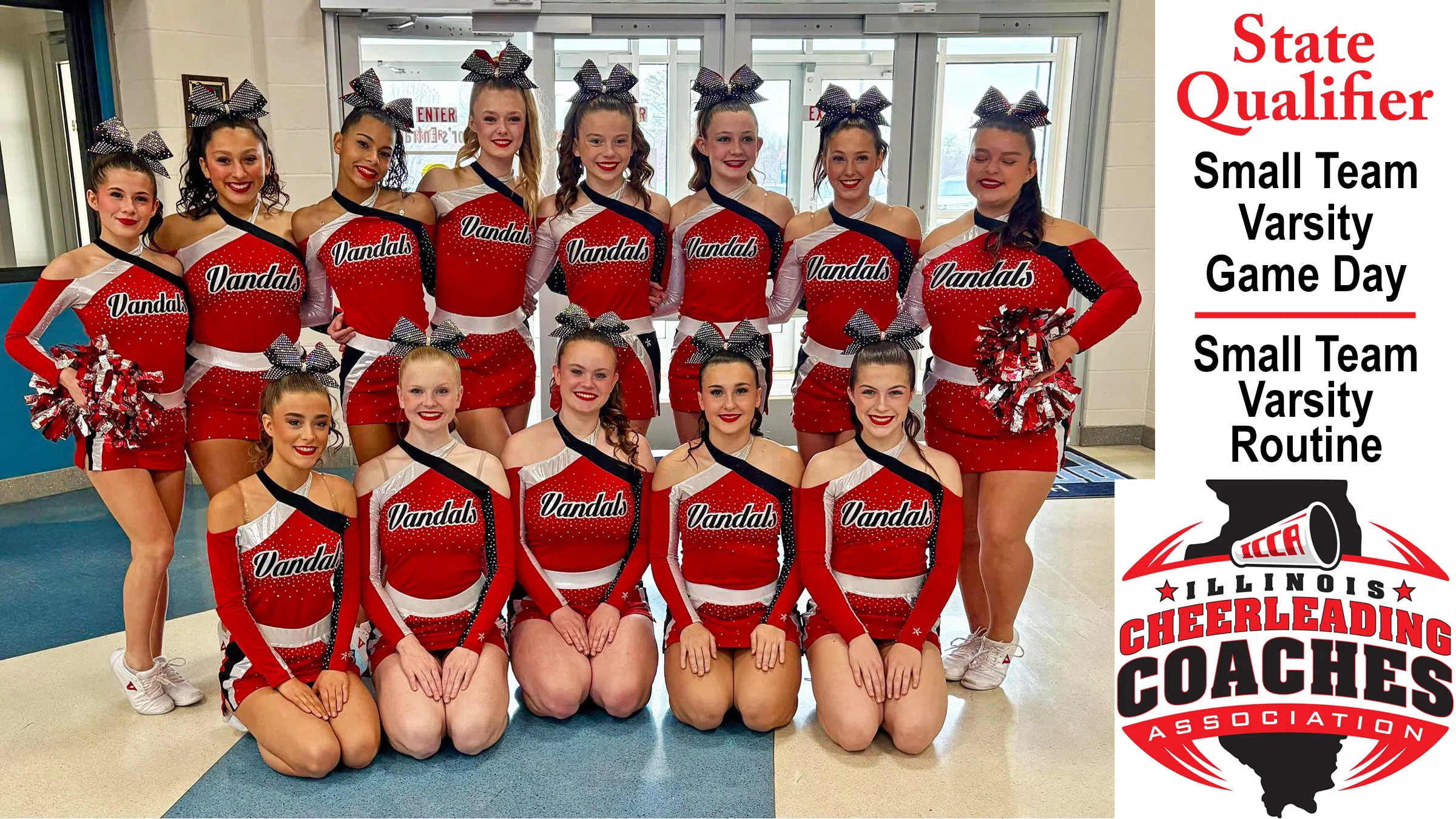 Vandalia Cheerleaders Qualify for ICCA State in Two Divisions