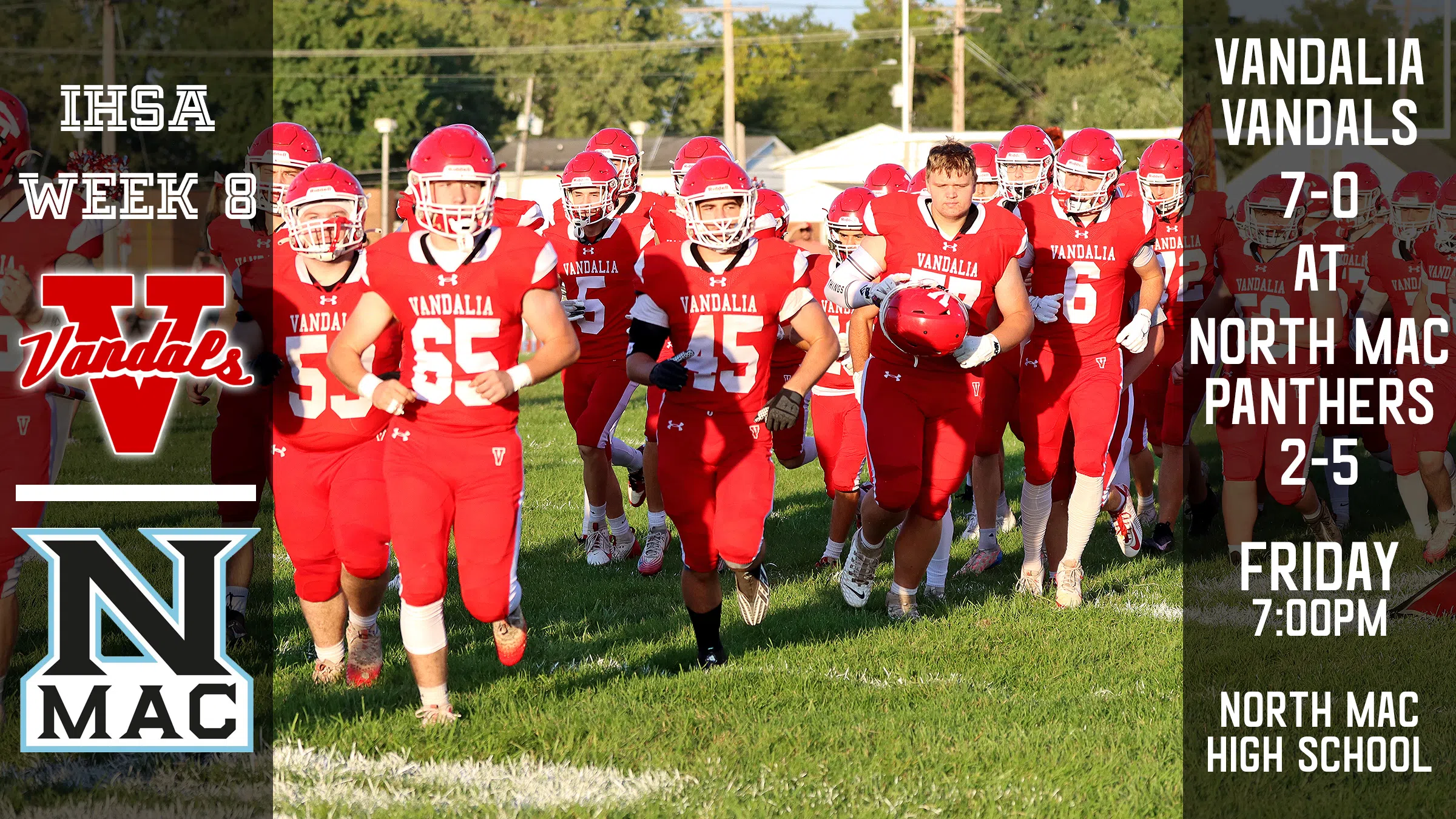 Vandals Football on the road tonight as they will travel to take on the North Mac Panthers