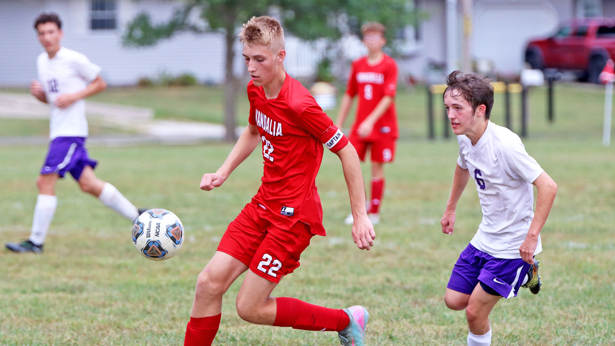 Vandalia Soccer Gets Second Win of Season Behind Gibson's Hat Trick