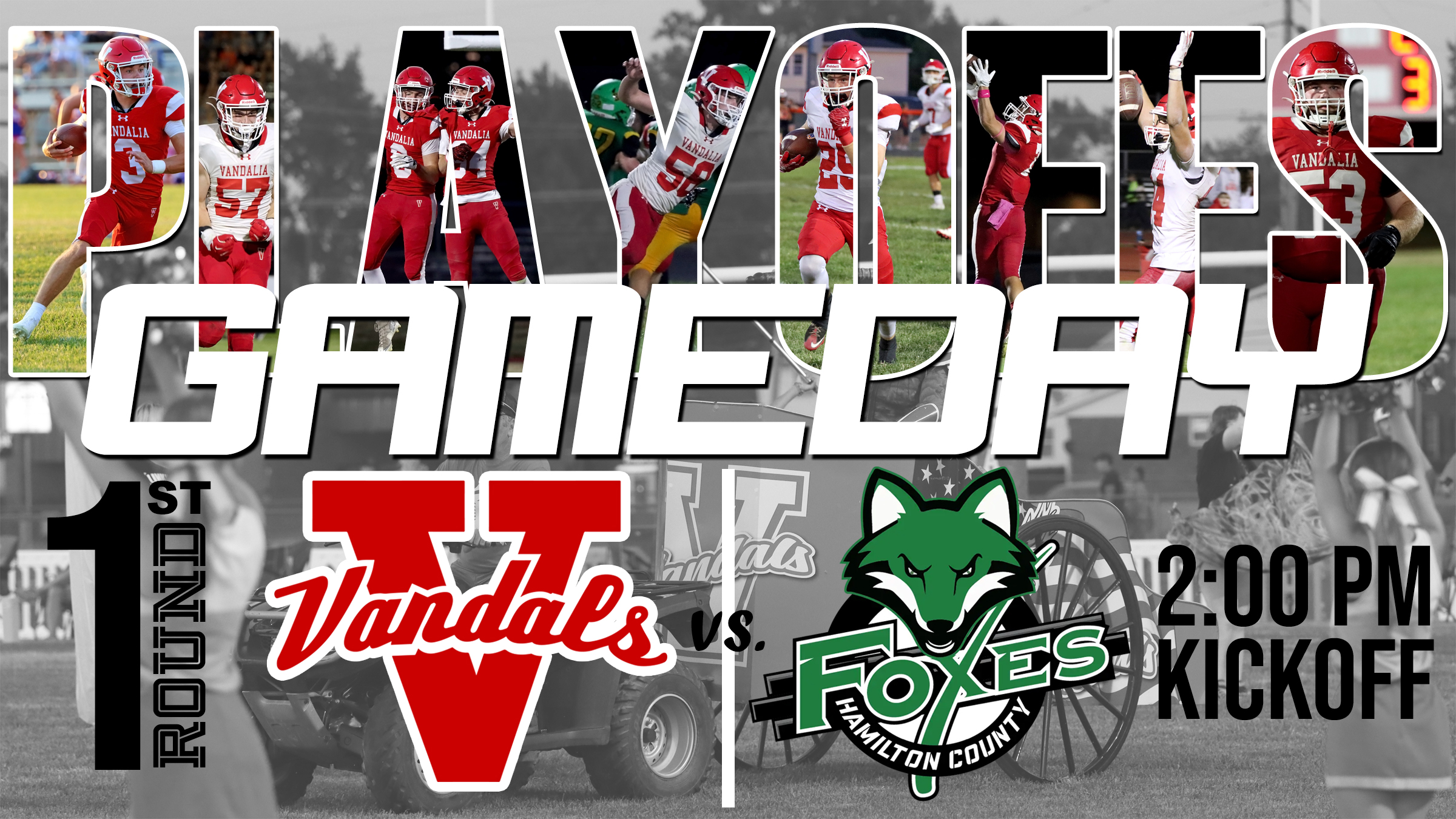 Vandals set to host Hamilton County today in First Round of Class 2A Football Playoffs