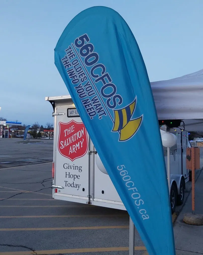 Salvation Army trailer and 560 CFOS Flag