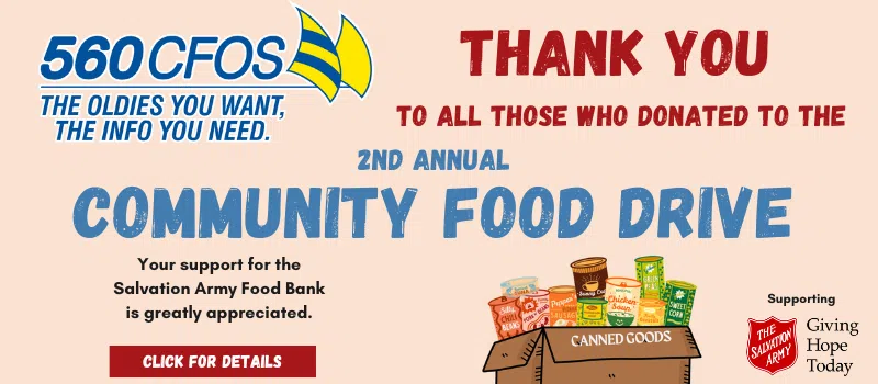 Thank you to all those who donated to the 2nd Annual Community Food Drive