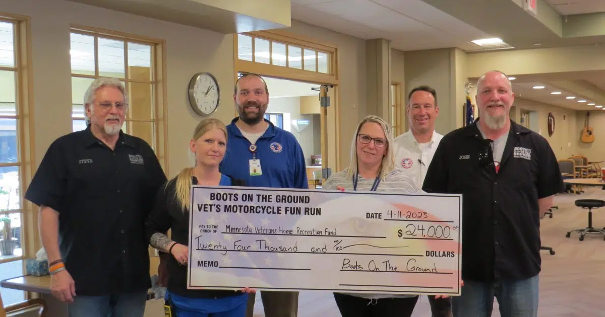 Boots on the Ground’ Donates 24,000 to Fergus Falls Veterans Home