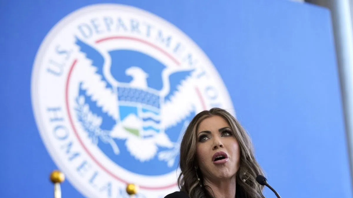 U.S. Secretary of Homeland Security Stops in Grand Forks