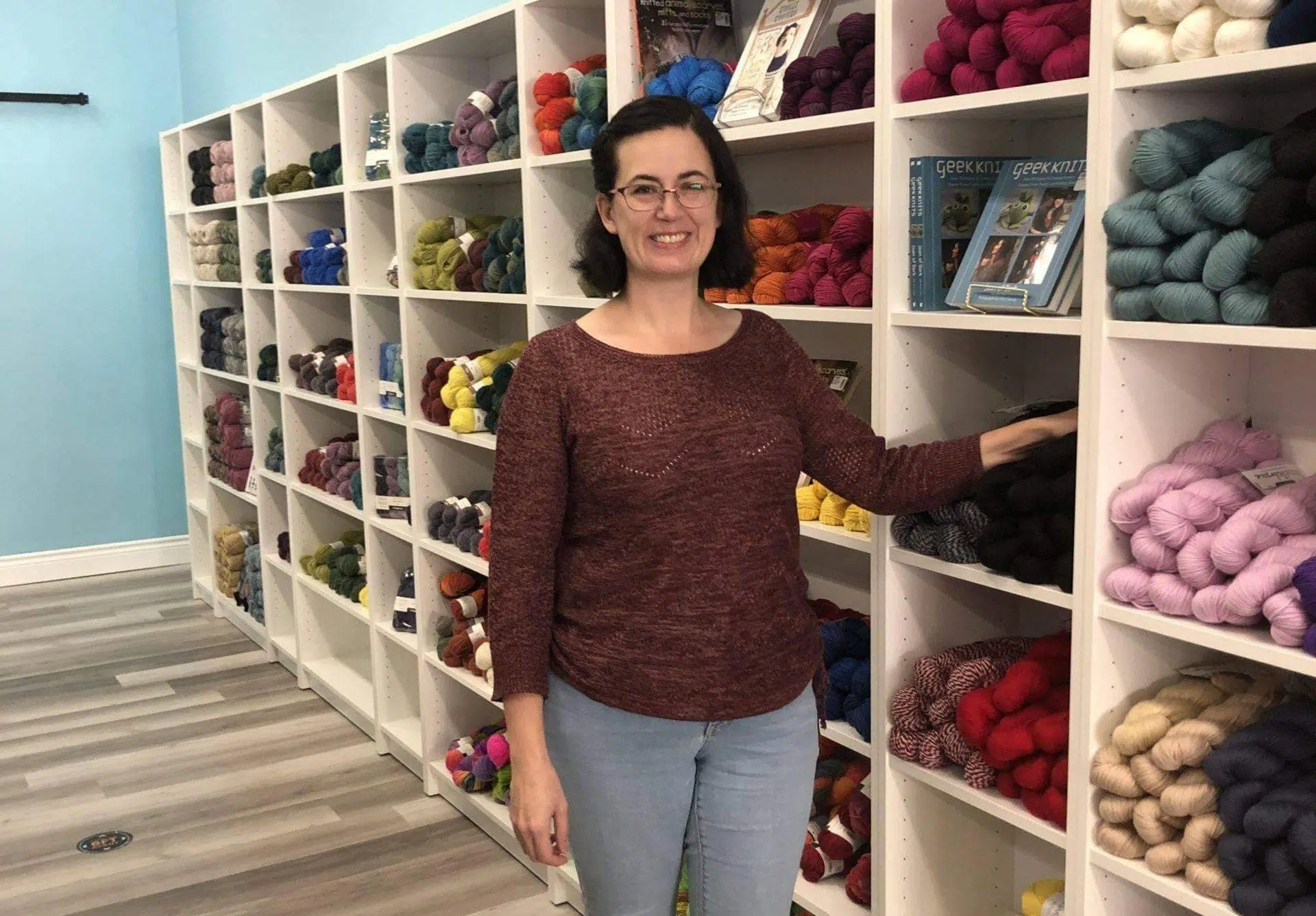 KNITTING HER WAY THROUGH COVID-19