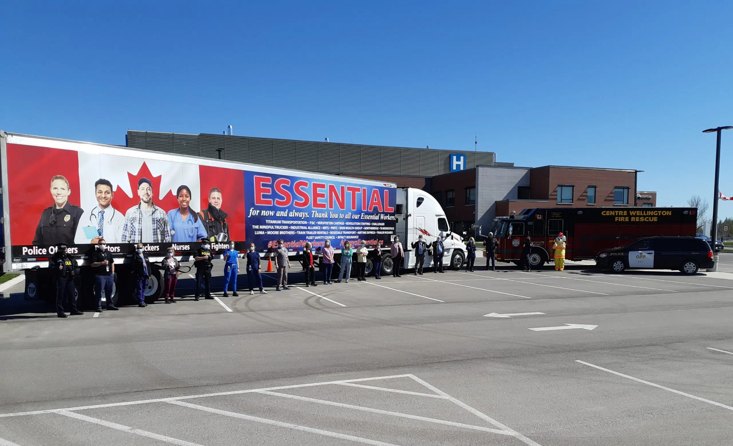 Local Trucking Company Touring Around Wellington County to Thank Essential Workers