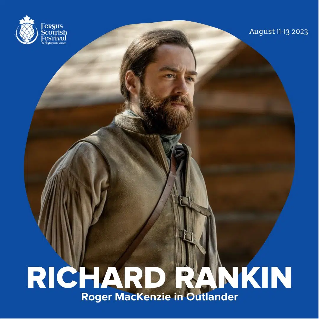 Richard Rankin from Outlander to be Featured Guest at 2023 Fergus Scottish Festival