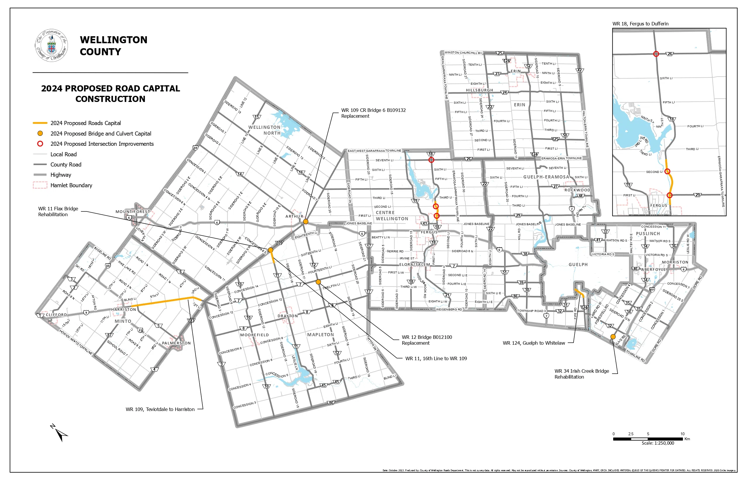 Wellington County Forecasting $24.7M in Road and Bridge Work for 2024