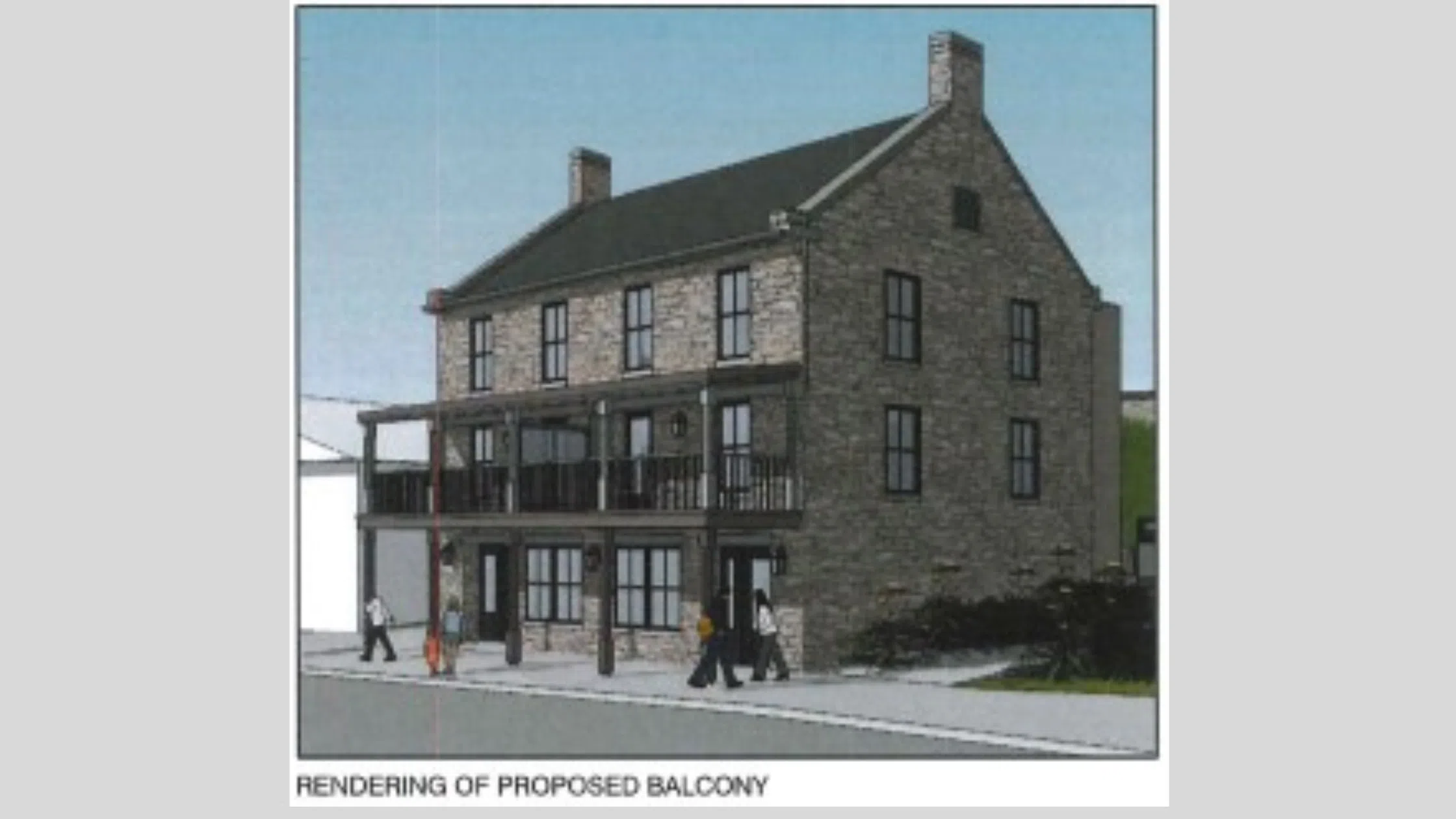 Restoration of Balcony Proposed for Former "Commercial Hotel" in Elora