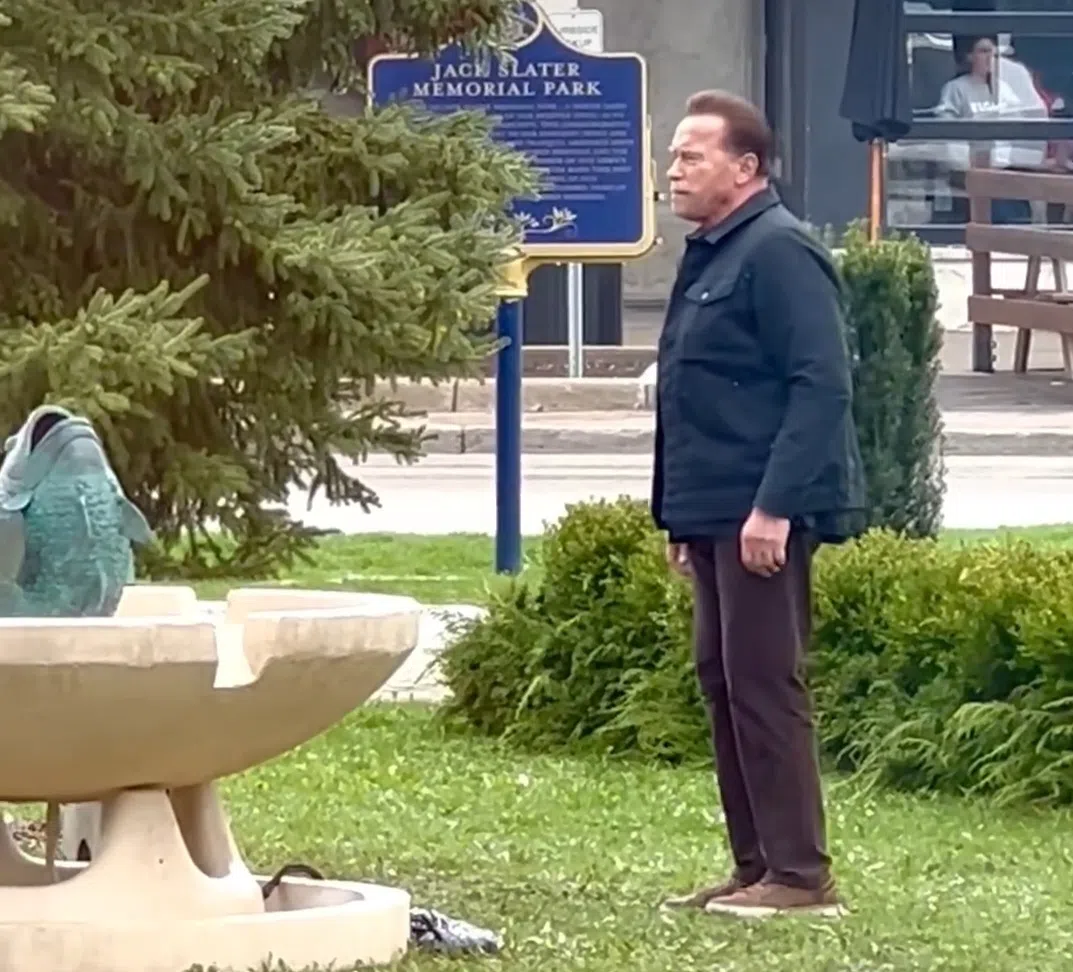 Arnold Schwarzenegger Filming Netflix Series in Elora
