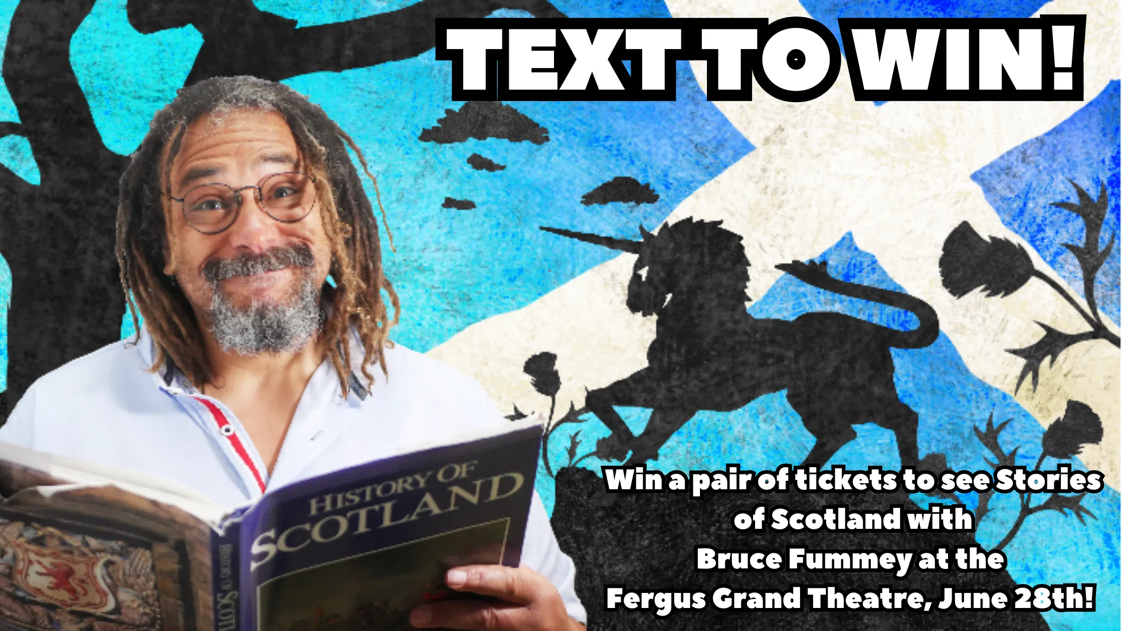 Comedian Bruce Fummey joins Billie & Friends to talk "Stories of Scotland" Coming to the Fergus Grand Theatre