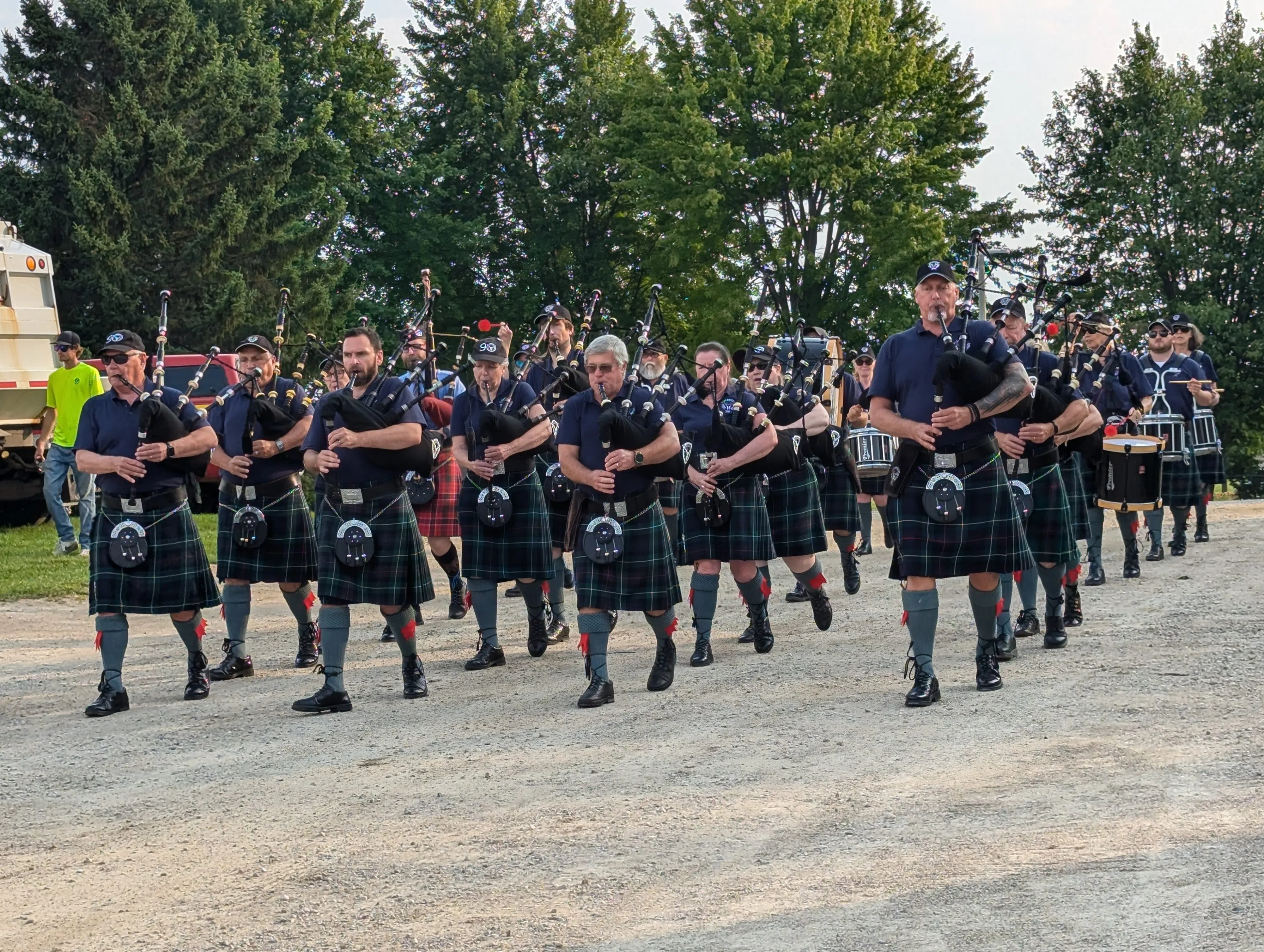 Fergus Pipe band gets ready for the 79th Fergus Scottish Festival