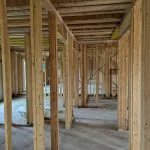Framing is completed in this unit of Garafraxa Village. This unit will be one of six accessible units.