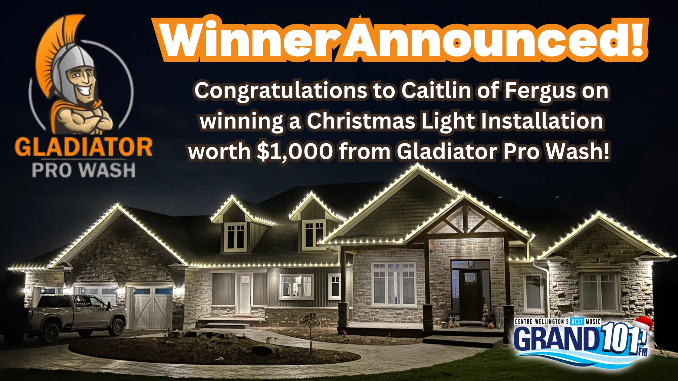 Gladiator Pro Wash Christmas Light Installation Winner Announced!