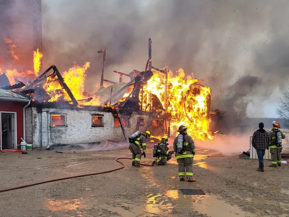 40 Cows Perish in Sunday Barn Fire Near Alma