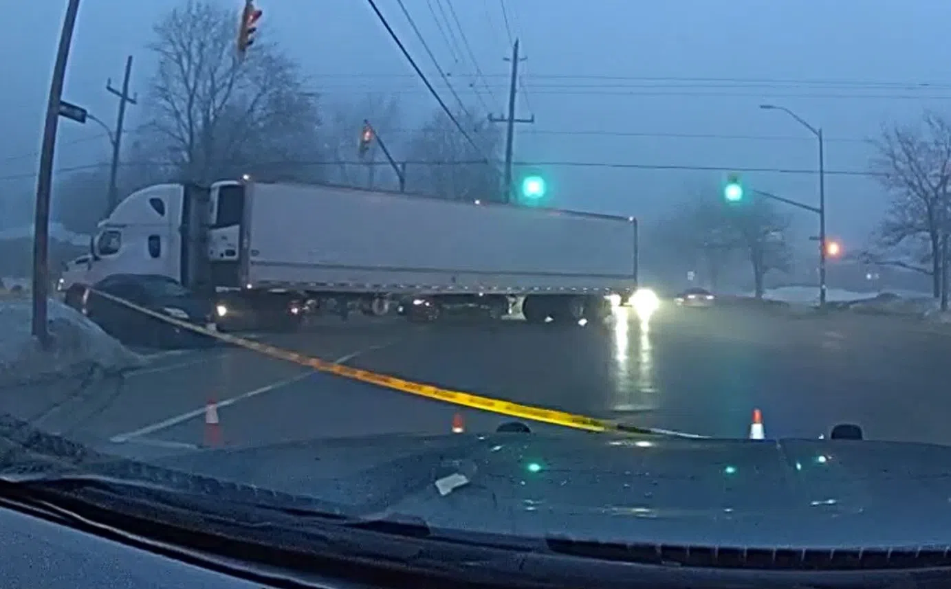 Charges Laid After Vehicle Dragged by Tractor-Trailer in Fergus