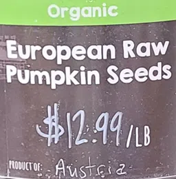 Organic Pumpkin Seeds Recalled from Guelph Store Due to Salmonella