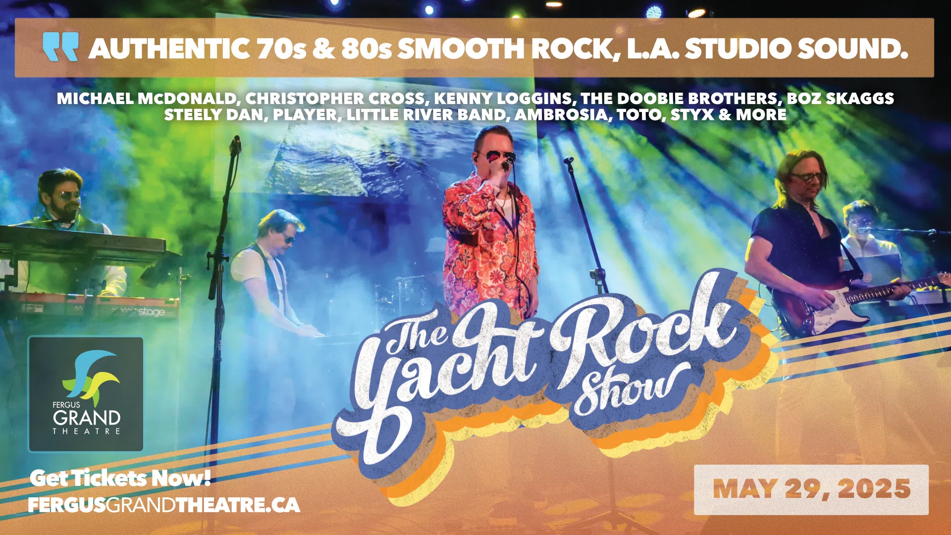 Yacht Rock Show sails into Fergus Grand Theatre on May 29