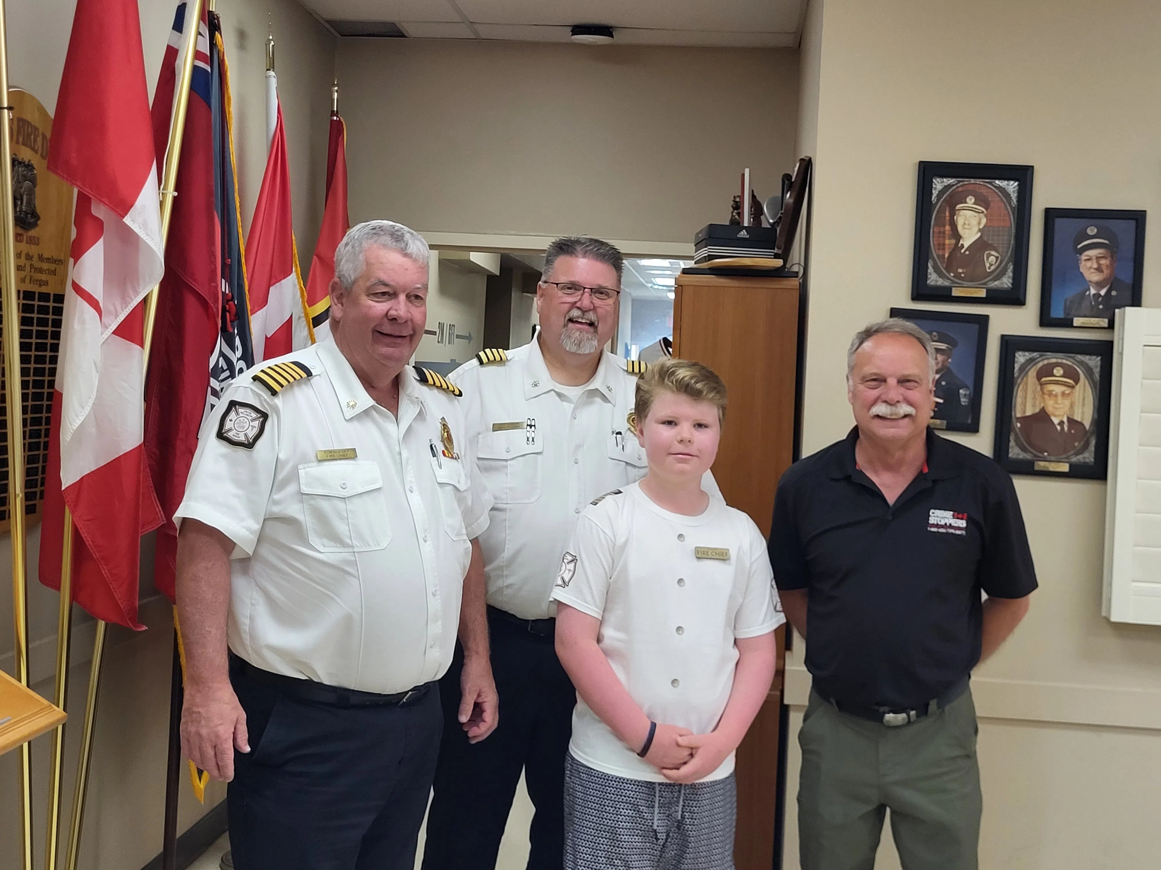 JD Hogarth Student is Centre Wellington's Youth Fire Chief for the Day