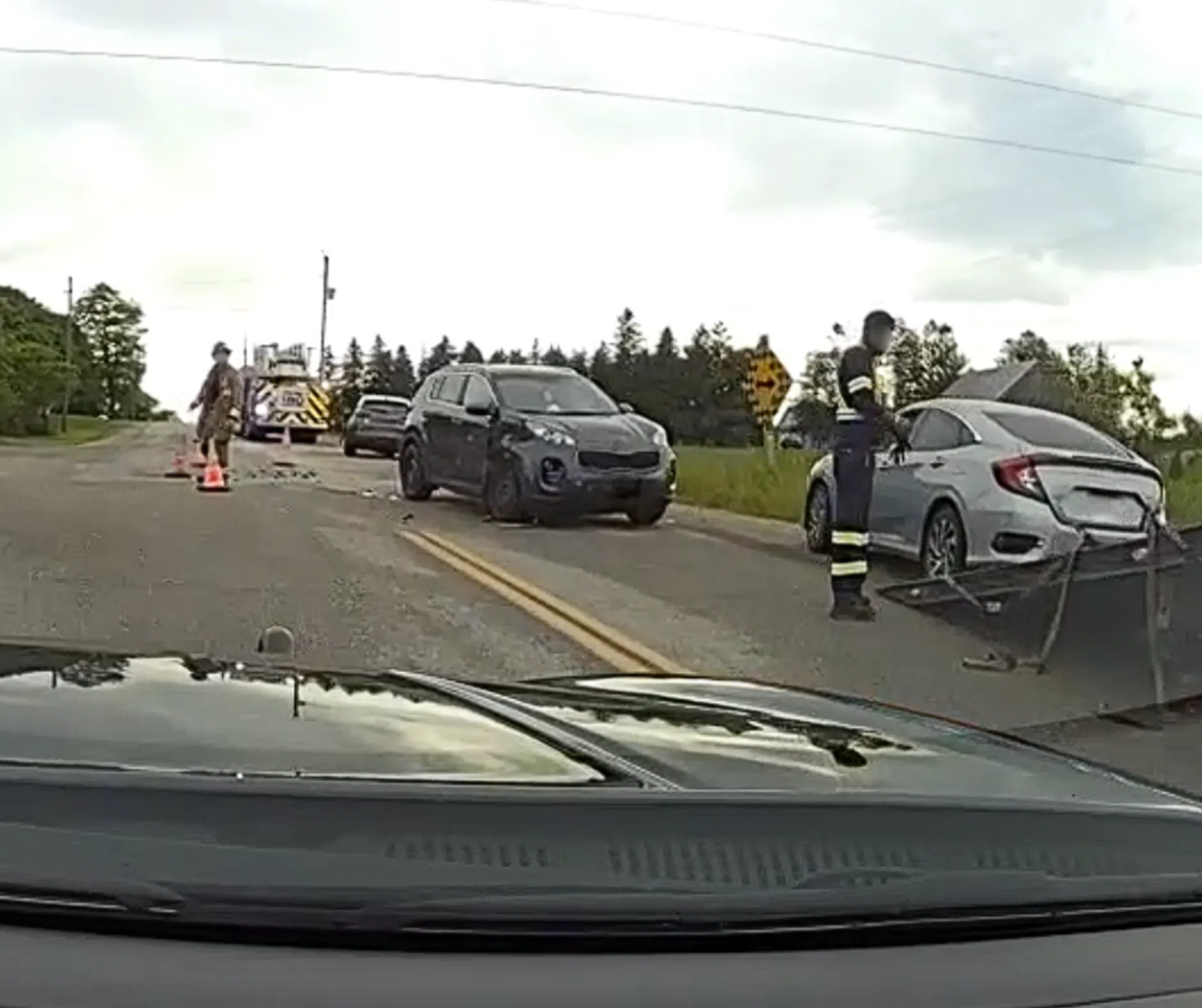 Three Vehicle Collision Results in Charge