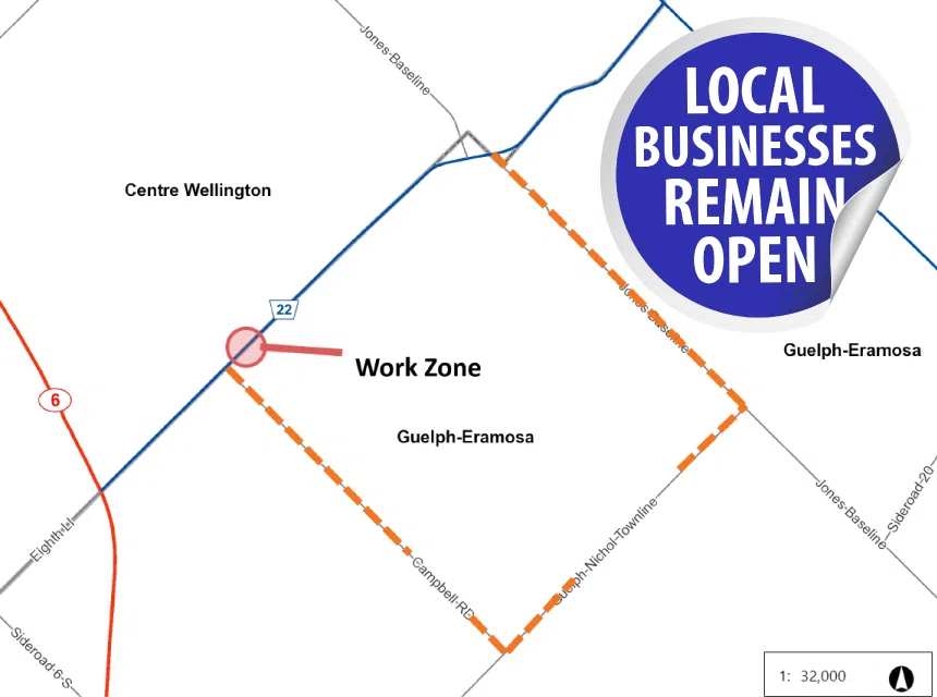 Portion of Wellington Road 22 to be Closed Starting July 21st for Culvert Replacement