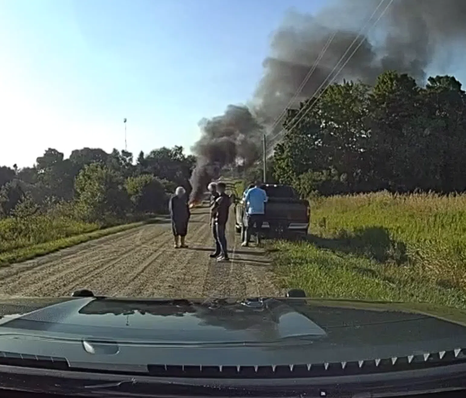 Vehicle Fire South of Arthur Results in Charges for Two People